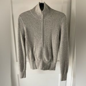 Banana Republic | Mid 2000’s 100% Cashmere Full Zip Up Sweater | Grey | Size M